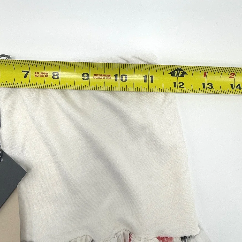 Lola Italy Silk Strapless Floral Maxi Dress White Pastel Floral Size M NWT Bride - Picture 10 of 12